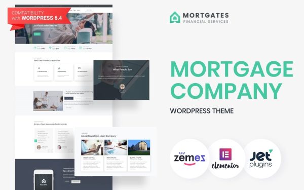 Mortgates - Financial Services WordPress Elementor Theme - Image 1