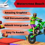 Motorcross Beach Stunt Racing (Admob + Complete Unity)