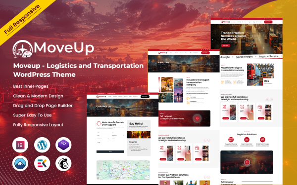 Moveup - Logistics and Transportation WordPress Theme - Image 1