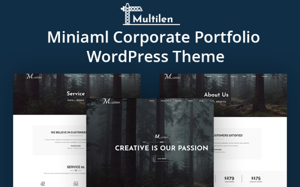 Multilen Minimal Corporate WordPress Theme - Image 1