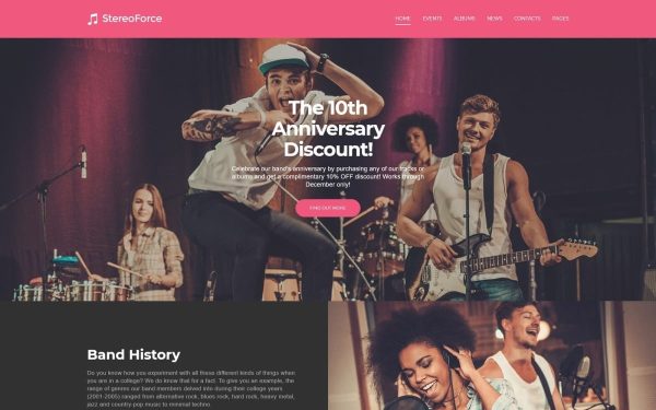 Music Responsive WordPress Theme - Image 1