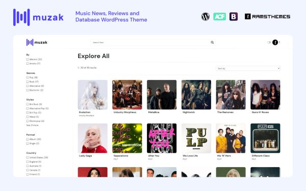 MUZAK - Music News, Reviews and Database WordPress Theme - Image 1