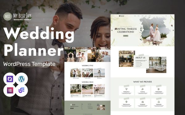 My Best Day - Wedding Planner And Event Management WordPress Elementor Theme - Image 1