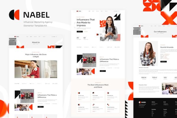 Nabel - Influencer Marketing Agency Elementor Template Kit - Image 1