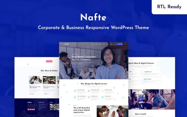 Nafte - Corporate Business WordPress Theme - Image 1