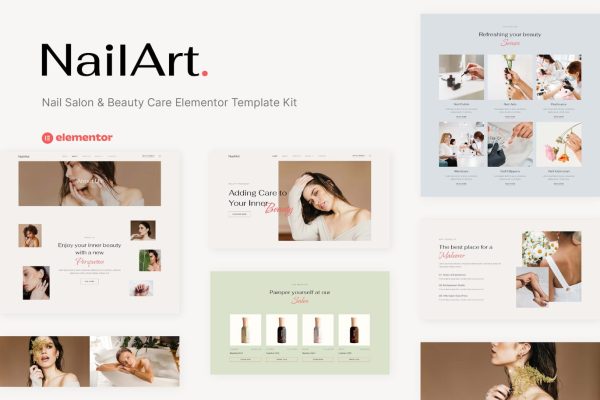 Nailart - Nail Salon & Beauty Care Elementor Template Kit - Image 1