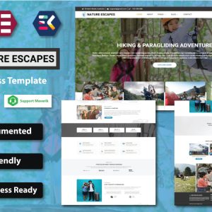 Nature Escapes - Hiking, Skiing & Paragliding WordPress Template