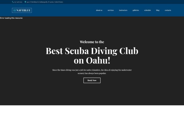 NavyBlue - Scuba Diving Club Responsive WordPress Theme - Image 1