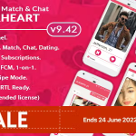 Nearheart - Android Native Dating Tinder Clone App with Admin panel