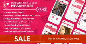 Nearheart android native dating tinder clone app with admin panel .png