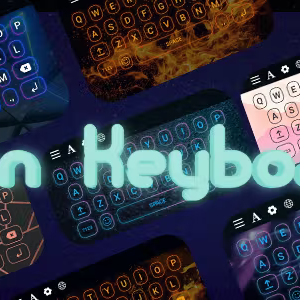 Neon LED Light Keyboard - RGB and Emoji Light Keyboard - RGB Themes - LED Keyboard - LED Light Type