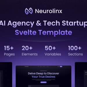 Neurolinx - AI Deep Search Technology Startup & Agency Svelte Template