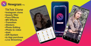 Newgram app instagram clone or tiktok clone codermarket.png