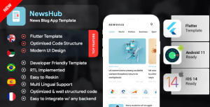 News blog magazine android ios app template flutter 2 newshub .png