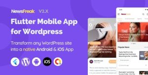 Newsfreak flutter mobile app for wordpress codermarket.jpg