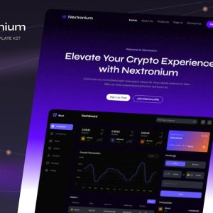 Nextronium - Crypto SaaS Elementor Template Kit