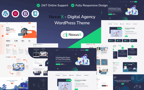 Nexusx - Digital Agency WordPress Theme - Image 1