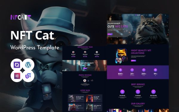 Nfcatt - NFT Artistry And Digital Creations WordPress Elementor Theme - Image 1