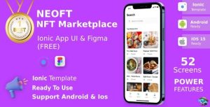Nft marketplace app android ios figma ui kit ionic neonft .jpeg