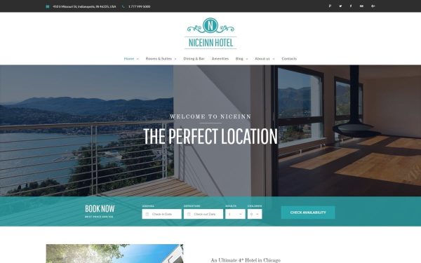 NiceInn - Small Hotel Responsive WordPress Theme - Image 1
