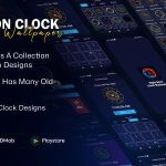 Night Neon Clock Wallpaper - Neon Clock Widget - Live Clock Wallpaper - Smart LED Clock Faces