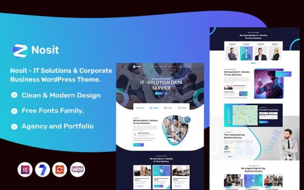 Nosit IT Solutions and Corporate Business WordPress Theme - Image 1