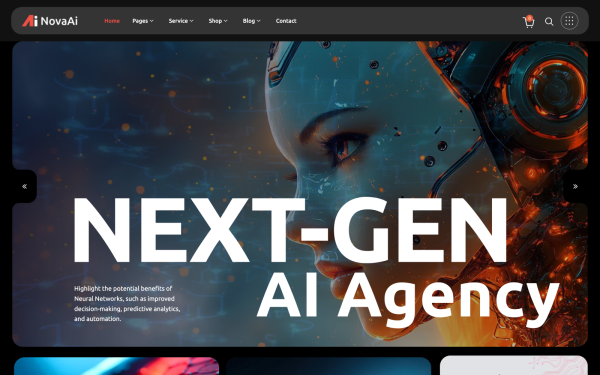 Novaai | AI Agency & IT Technology Startup Business 100% Elementor WordPress Theme - Image 1