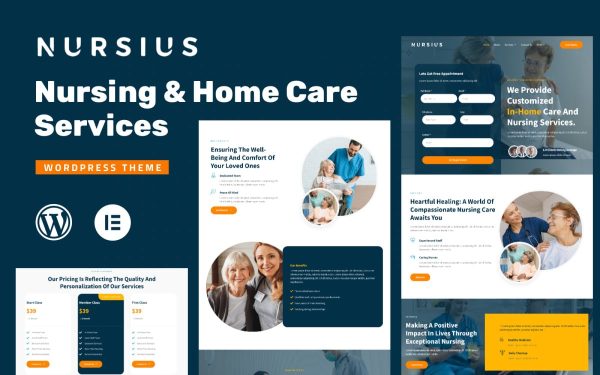 Nursius – Elderly Care & Private Nursing WordPress Theme - Image 1