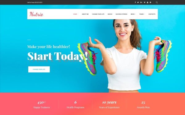 Nutrie - Health Coach WordPress Theme - Image 1