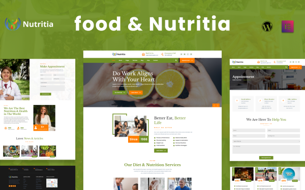 Nutritia - Nutrition WordPress Theme - Image 1