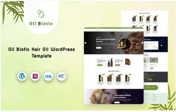 Oilbiotic - Hair Oil Wordpress Theme - Image 1