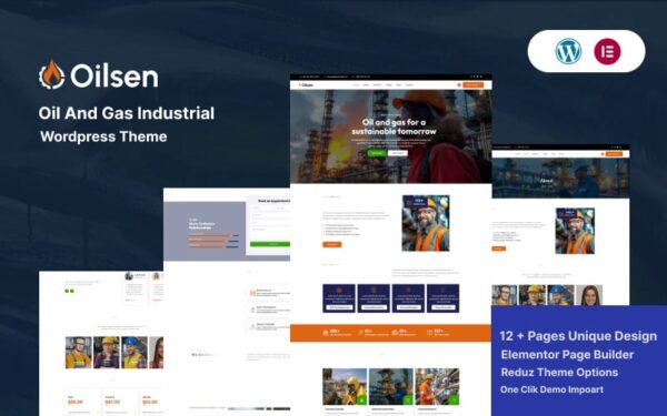 Olisen - Oil and Gas Industrial WordPress Theme - Image 1