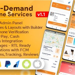 On-Demand Home Services, Business Listing, Handyman Booking with Admin Panel