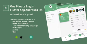 One minute english english learning app with admob and chatgpt flutter app.png