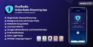 Oneradio online radio streaming app with admob in android and ios .jpg