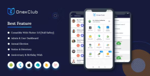 Onex club multi purpose flutter app codermarket.png