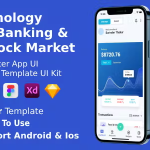 Online Banking Digital Wallet, Stock Market ANDROID + IOS + Figma + XD + Sketch | Flutter | Finology