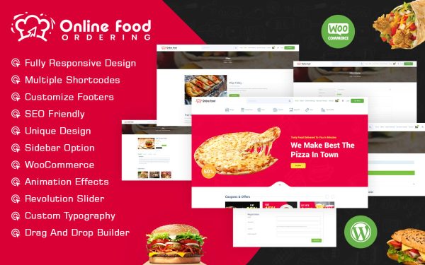 Online Food Ordering WordPress Theme With AI Content Generator - Image 1