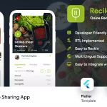 Online Recipes & Cooking Android + iOS App Template - Flutter 2 - Recilo