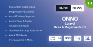 Onno laravel news magazine script codermarket.png