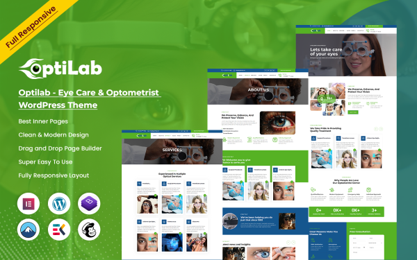 Optilab - Eye Care & Optometrist WordPress Theme - Image 1