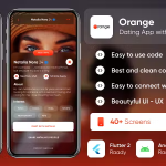 Orange - The Ultimate Dating app with Livestream UI kit for Android and iOS (Flutter)