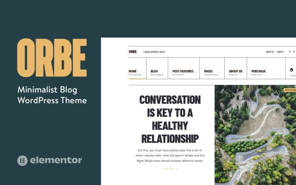 Orbe - Fresh Old-School Minimalist WordPress Blog Theme - Image 1