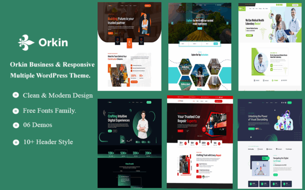 Orkin Business & Multipurpose Responsive WordPress Theme - Image 1
