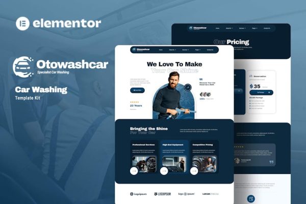 Otowashcar - Car Washing Elementor Template Kit - Image 1