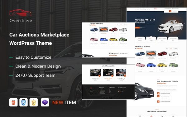 Overdrive – Car Auctions Marketplace & Steelworks WordPress Theme - Image 1