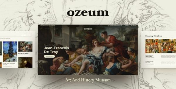 Ozeum | Modern Art Gallery and Creative Online Museum WordPress Theme +RTL - Image 1