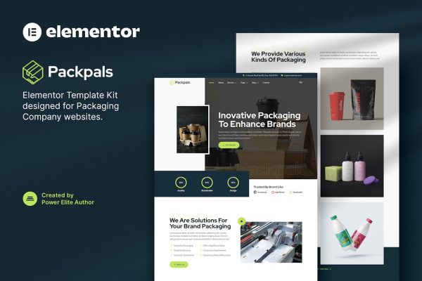 Packpals – Packaging Company Elementor Template Kit - Image 1