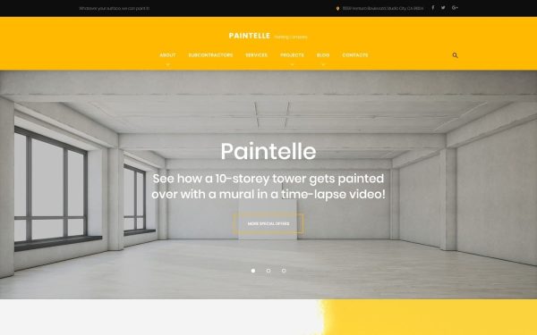 Paintelle - Painting Company WordPress Theme - Image 1