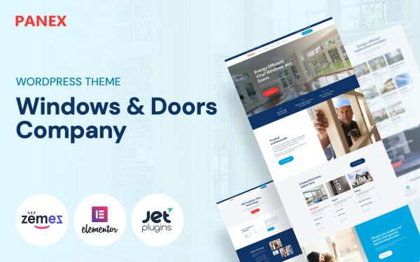 Panex - Windows and Doors WordPress Theme - Image 1